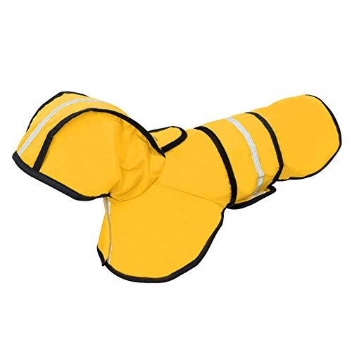 Smoro Impermeable para Perros con Capucha y Tiras Reflectantes seguras, Chaqueta Impermeable Impermeable 100% Ultraligera para Perros pequeños y medianos