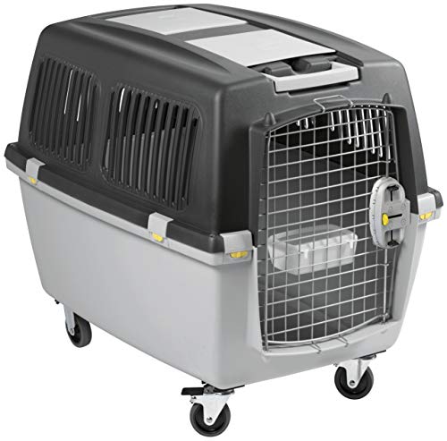 Stefanplast 97450 Gulliver 5 Iata - Transportador para Perros, Gris Oscuro/Gris Claro, 61 x 60 x 81 cm