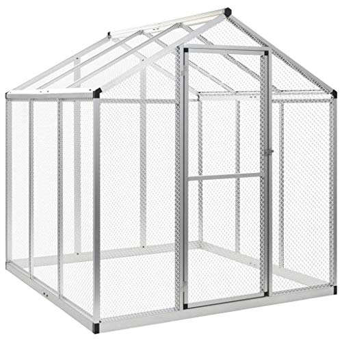 Tidyard Pajarera de Exterior Pajareras Grandes para Pajaros de Aluminio 183X178X194 Cm Adecuado para Pájaros