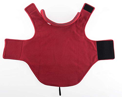 Tineer Perro Reflectante Chaqueta Cachorro Suave Fleece Abrigos otoño Invierno Caliente Moda Reflectante Ropa para Mascotas para Perros Grandes (M, Vino Rojo)