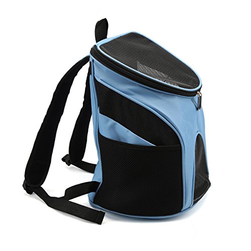 Tineer Pet Mochila Perro Gato Portador Bolsa Portátil 6KG Pet Front Bolsa de Viaje Malla Mochila Bolsa Salir hacia Fuera Bolsa de Hombro Ajustable Porta Perritos (Azul)