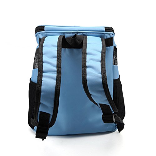 Tineer Pet Mochila Perro Gato Portador Bolsa Portátil 6KG Pet Front Bolsa de Viaje Malla Mochila Bolsa Salir hacia Fuera Bolsa de Hombro Ajustable Porta Perritos (Azul)