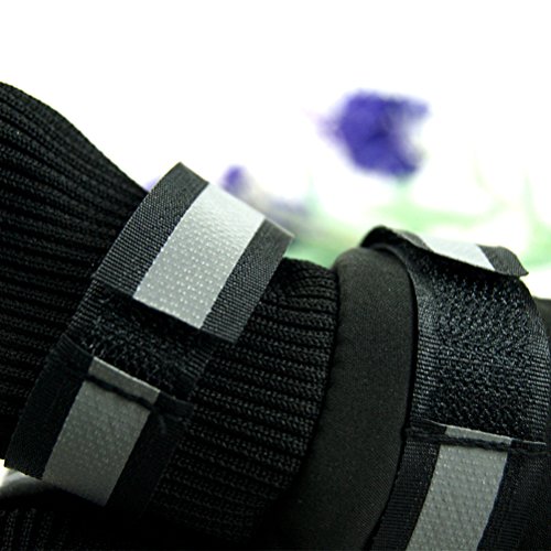 UEETEK Botas para Perros Antideslizantes Zapatos para Perros Impermeables Negro 4 Unidades Size XL