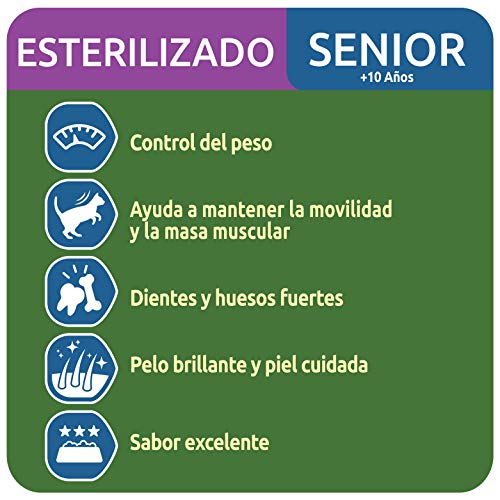 Ultima Pienso para Gatos Esterilizados Senior + de 10 Años con Pollo - 3000 gr