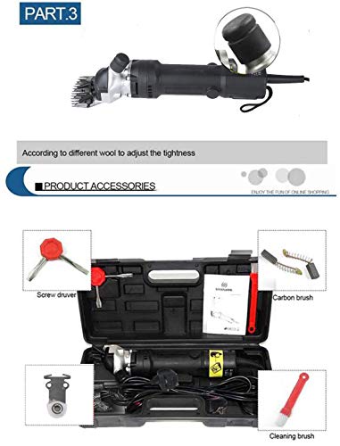 Vinteky 690W Kit de Máquina Esquiladora de Ovejas Cabras Llamas Alpaca Arregando su Animales profesionalmente con Ahorro de Tiempo y Trabajo