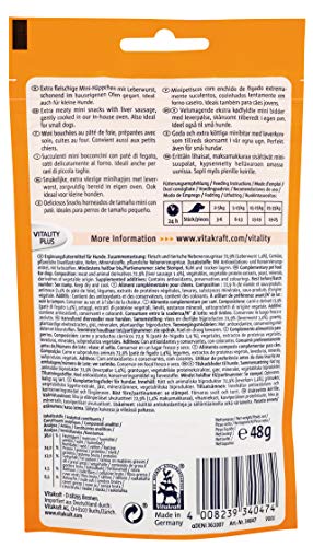 VITAKRAFT Vita Fuerza Perros Snack fleischige Happen Horno GEG Tipo Treaties Minis (8 x 48 g)