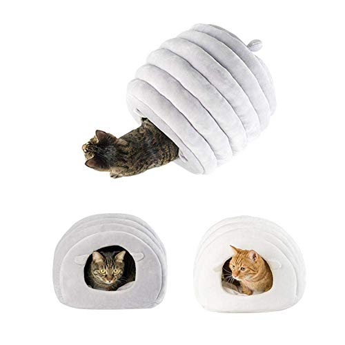 Vivi Bear Cama de Gato Camas para Perros Cojín Suave y cómodo para Gatos,Lavable,fácil de Transportar,cálido,Cama de donas para Gatos Adecuado para Gatos y Cachorros(Cuatro Estaciones universales)