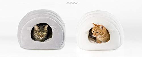 Vivi Bear Cama de Gato Camas para Perros Cojín Suave y cómodo para Gatos,Lavable,fácil de Transportar,cálido,Cama de donas para Gatos Adecuado para Gatos y Cachorros(Cuatro Estaciones universales)