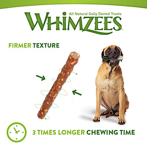 WHIMZEES Natural Dental Dog Chews Long Lasting, Small, Veggie Sausage, 28 Pieces