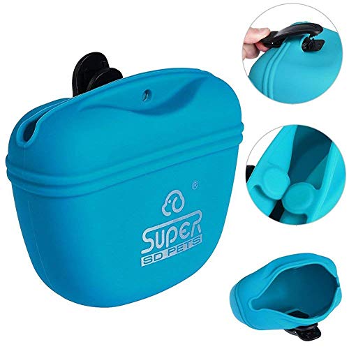 Xinllm Bolsa Entrenamiento Perro Bolsa Premios Perro Bolsa de Entrenamiento para Perros Perro Accesorios Bolsa dispensadora de Aperitivos para Perros Blue