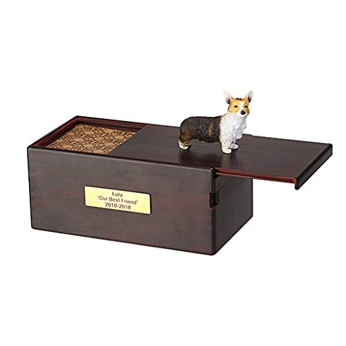 Xu-pet Cenizas Urna Souvenir Mascota, Perro de la Mariposa del Dogo, Estrado, Llorar Corgi Prestige cremación urnas, Protección del Medio Ambiente (Size : Heidi)