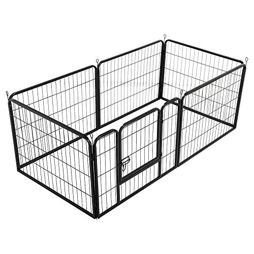 Yaheetech 6 Piezas Valls para Perros Parque Jaula Mascota Corral Plegable 60 X 80cm