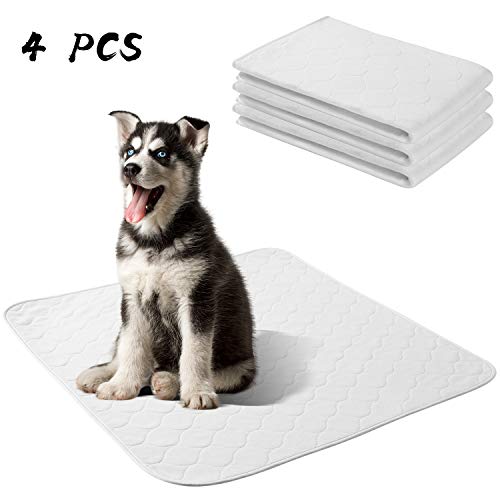 Yangbaga Empapadores Perros, Pañales Perro Lavable y Reutilizables Empapadores de Entrenamiento para Cachorros-4pc (60 * 60cm)