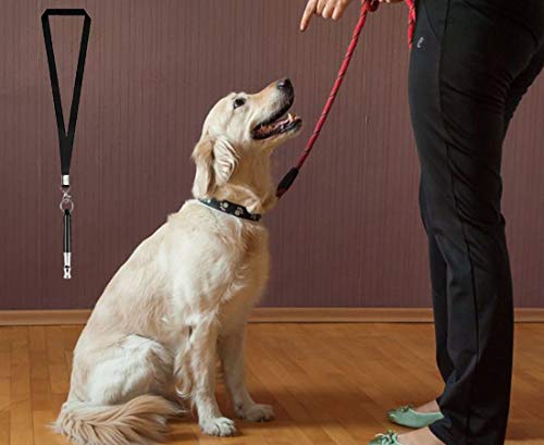 Yeemeen Silbato de Entrenamiento de Perros, Silbato para Perros con acollador, Silbato de ultrasonidos de Alta Flauta de Alta frecuencia con Frecuencias Ajustables