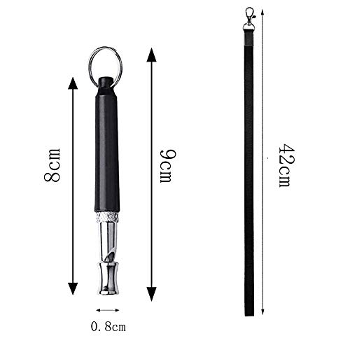 Yeemeen Silbato de Entrenamiento de Perros, Silbato para Perros con acollador, Silbato de ultrasonidos de Alta Flauta de Alta frecuencia con Frecuencias Ajustables