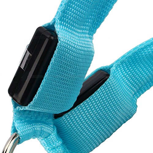 Yosoo Glow LED de flash Dog Walking cinturón arnés correa Tether Pet luminoso cuello de seguridad para grandes y medianas perros