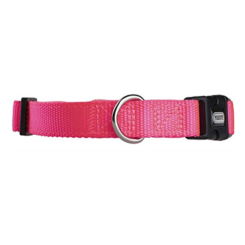 Yudote - Collar de perro de nailon, ajustable, con acolchado de neopreno suave para cachorros, tamaño pequeño, mediano y grande, uso diario