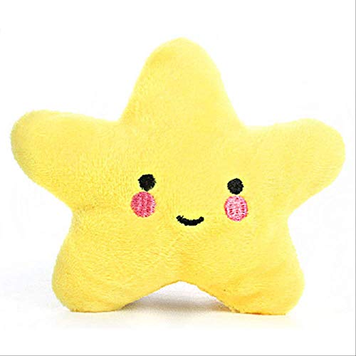 ZYY Juguete de Peluche para Perro, Juguete chirriador de Felpa chirriante, Frutas, Verduras, sandía, Estrellas, alimentación, Zanahoria, plátano, Verde