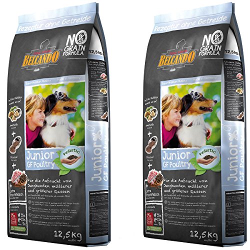 2 x 12,5 kg belcando Junior GF Poultry getreidefreies Perros Forro Cachorro, Puppy