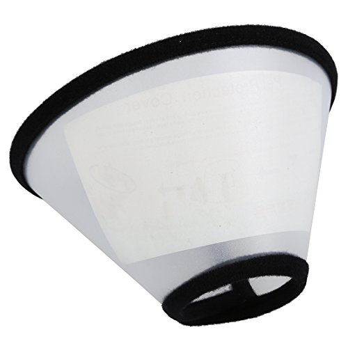 ACAMPTAR Elizabethan Collar para Mascota Perro Gato Cono Curativo E- Collar Blanco con Negro