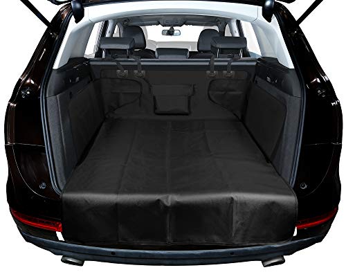 Alfheim Funda para Maletero de Coche para Perros - Protector de asiento antideslizante impermeable para mascotas - Viaje lavable duradero de la cubierta de la bota universal para el camión/SUV (Negro)