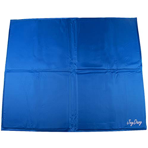 Alfombrilla de refrigeración para mascotas,Animales Nevera y Manta para Perro Fresco Cojín Azul Nevera Techo Perfecta para Camas by JoyDaog,XL(93*78cm)