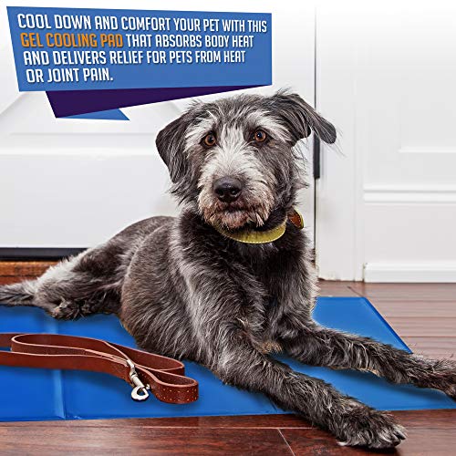 Alfombrilla Refrigeracion del Perro, Grande 90x50cm - Cama Manta Refrescante para Mascotas Perros Gatos Verano - Impermeable, Ligero & Resistente a la Punción - Auto-Enfriamiento Almohadilla de Gel