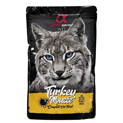 ALPHA SPIRIT Comida húmeda para Gato Pouch Mousse Pavo 24 latas x 85grs