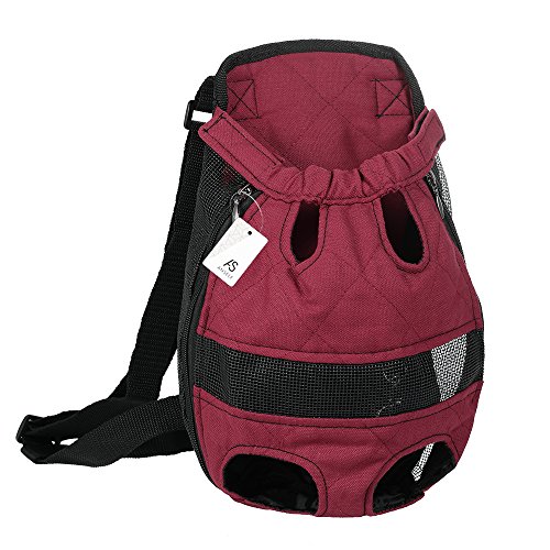 Anself - Mochila para Perros Respirable, Diseño Ergonómico, Color Borgoña