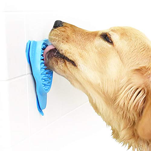 aokuy Perros de Leckpad, Erdnussbutter Lecken Pad Juguetes, Lenta alimentación y distracción de Perros, Interactivo Lecken-Pad con Saugnapf para Ducha y Perro