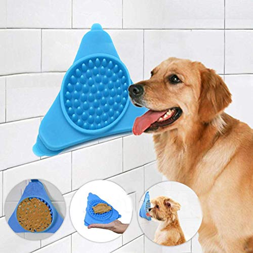 aokuy Perros de Leckpad, Erdnussbutter Lecken Pad Juguetes, Lenta alimentación y distracción de Perros, Interactivo Lecken-Pad con Saugnapf para Ducha y Perro