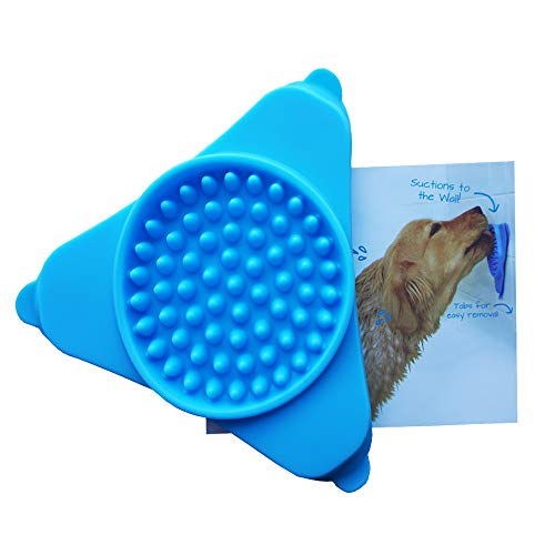 aokuy Perros de Leckpad, Erdnussbutter Lecken Pad Juguetes, Lenta alimentación y distracción de Perros, Interactivo Lecken-Pad con Saugnapf para Ducha y Perro