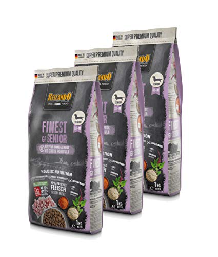 Belcando Comida seca para perros – 3 x Finest Senior con aves de corral 1 kg – sin cereales – Comida para perros jóvenes – fácil de digerir y calidad premium