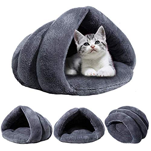 Beskie - Cama Cueva para Mascotas, para Gatos pequeños, medianos, Perros, Mascotas, Saco de Dormir, Forro Polar Grueso, cálido, para Perro, para Gatos, Cachorros