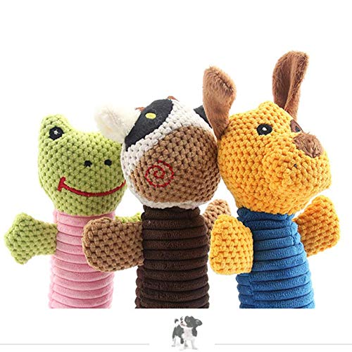 BIGBOBA Juguete de Peluche Forma de Rana Mascotas de morder Juguete para Perros y Gatos Dientes de Limpieza de Juguete de Perro Masticar Juguete, 11 * 18.5cm