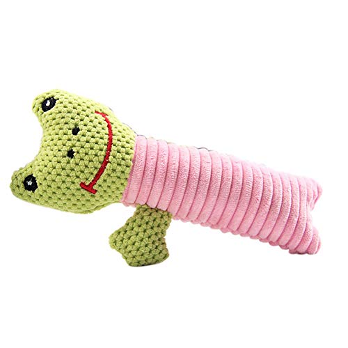 BIGBOBA Juguete de Peluche Forma de Rana Mascotas de morder Juguete para Perros y Gatos Dientes de Limpieza de Juguete de Perro Masticar Juguete, 11 * 18.5cm