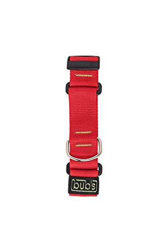 bub's Collar Martingale - Collar para Perro Grande/Mediano, antialérgico y Suave.Diseñado para Todo Tipo de Razas de Perro y Especialmente para Galgos(Comprobar tamaño: Cuello 26 a 45) Color Rojo