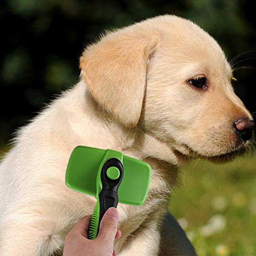 Cepillo Perros y Gatos Mascotas, Cepillo de Acero para la Limpieza del Peine del Cabello del Animal doméstico de la preparación para el Gato del Perro de Mascotas pequeñas Medianas Grandes