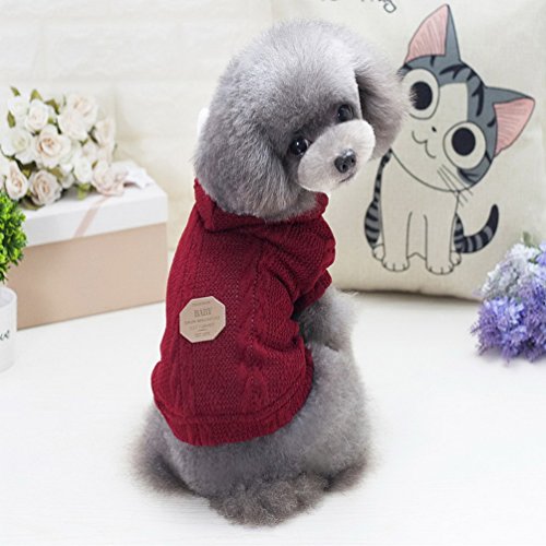 Chaleco acolchado para perro de la marca Smlee_Lucky_store con chaqueta para el frío y la intemperie, chihuahua con capucha, ropa cálida, abrigo de invierno, ropa para mascotas para perros pequeños