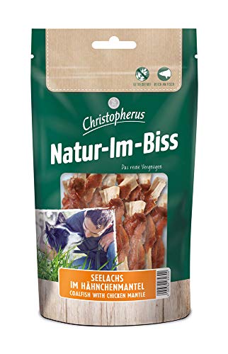 Christopherus kausticks para Perros, mar salmón en el Pollo Abrigo, Aire Caliente getr ocknet, Natural de en de picada, 70 g