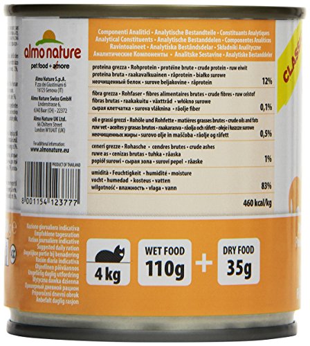 Comida para Gatos clásica, Pollo y salmón, 12 Unidades (12 x 280 g)