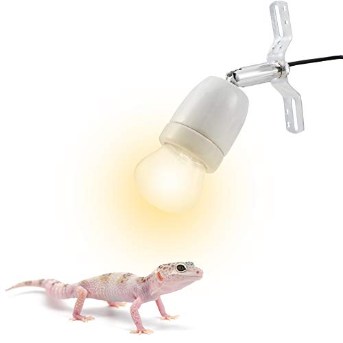 eecoo Lámpara para Tortuga UVA UVB，300W Portalámparas E27, Basking Iluminación de Calor, Pinza giratoria de 360 Grados y Fuente de alimentación Reptiles Acuario de Tortuga Lagarto