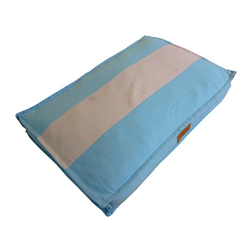 Ellie-Bo Cama para Perro 36 Pulgadas, tamaño Grande, 87 x 57 cm, diseño de Rayas, Color Azul y Gris