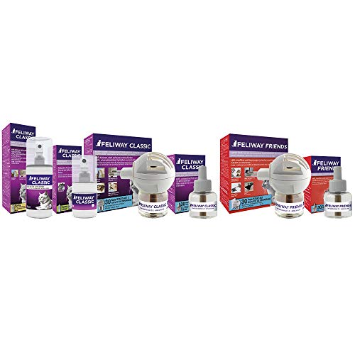 FELIWAY Classic - Antiestrés para gatos - Marcaje con orina, Miedos, Cambios en el entorno, Arañazos Verticales - Pack ahorro 3 recambios 48ml