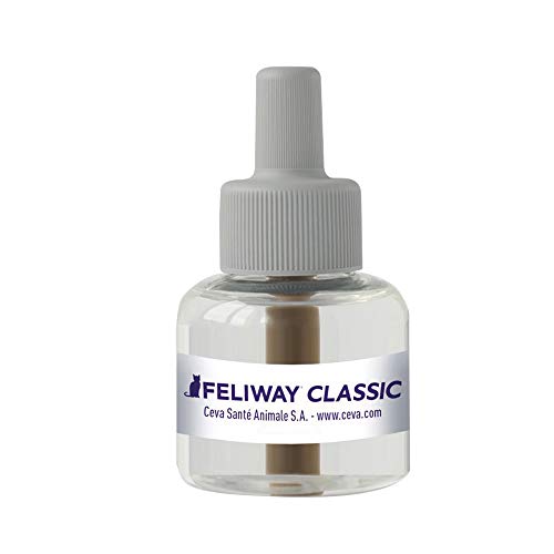 FELIWAY Classic - Antiestrés para gatos - Marcaje con orina, Miedos, Cambios en el entorno, Arañazos Verticales - Pack ahorro 3 recambios 48ml