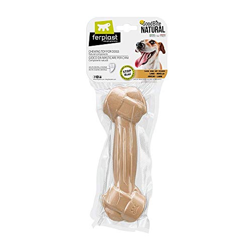 Ferplast Goodbite Natural L Juguete Hueso para La Higiene Oral, Sabor A Cordero, Perro Grande (16-30 Kg), Natural, 1 Pieza De 140G 1 Unidad 142 g