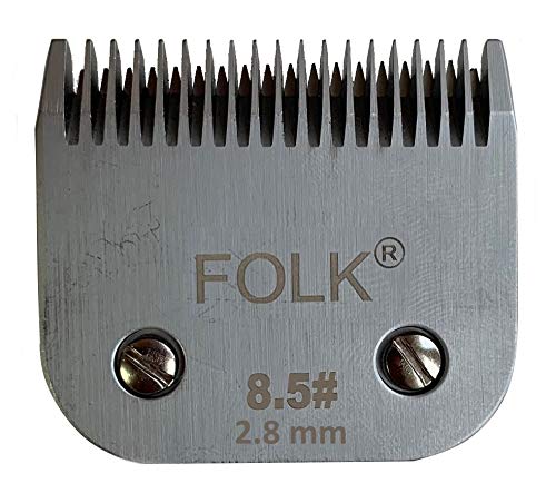 Folk Cabezal Cuchillas Intercambiable Serie A5 peluquería Canina, Serie Wahl, Andis, Aesculap, Moser, Oster, Liveryman, GTS (E - Size #8.5 8-1/2)