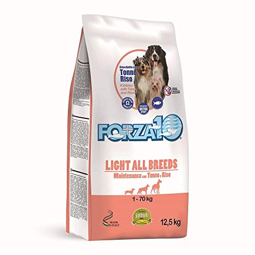 Fuerza 10 Light All Breeds Maintenance con atún y arroz, 12,5 kg