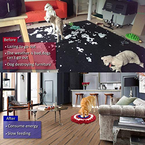 FZ FUTURE Perro Snuffle Mat Lavable a máquina Perro el oler Mat interactivos Puzzle Juguetes para pequeñas y Grandes del Perro casero Actividad/Juguete/Estera del Juego para liberar el estrés