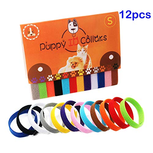 GTIWUNG Juego de 12 Collar de Mascota, Collares Ajustables para Mascotas, Collar de Cachorro Gatito Banda de Identificación de Cachorro Suave y Ajustable, 12 Colores